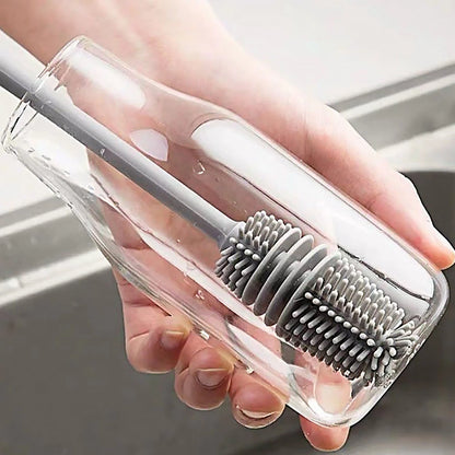 Brosse à bouteilles en Silicone,ou Brosse amovible votre choix