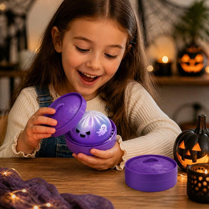 le squishy préféré de tous pour halloween , celui où les doits cherchent le petit fantôme