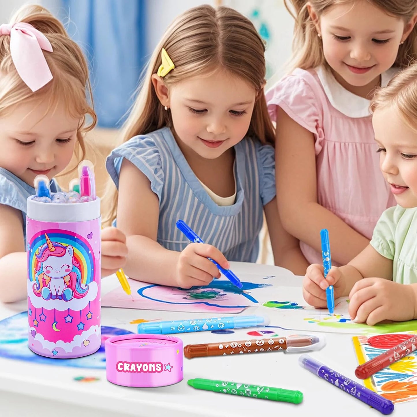 12/24 Colors Wax Crayon For Kids Washable & Erasable Twist Crayons For Toddlers Drawing Coloring Crayon Set Back To School Gifts