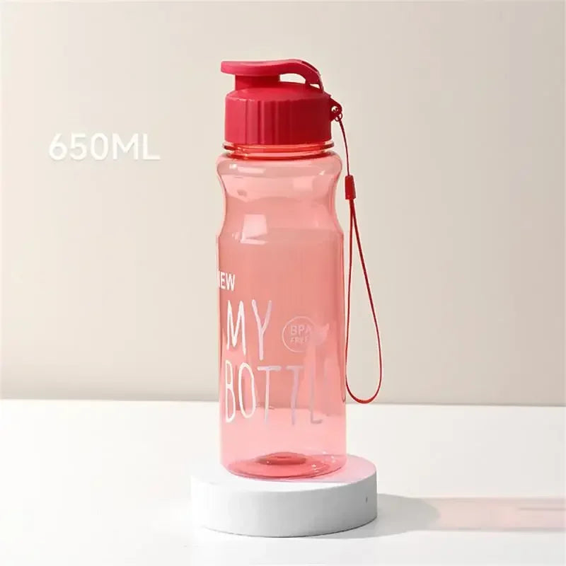 Bouteille d'eau en plastique- Transparente MULTICOLORE,Sport,  pour l'extérieur, 550ml, cadeau