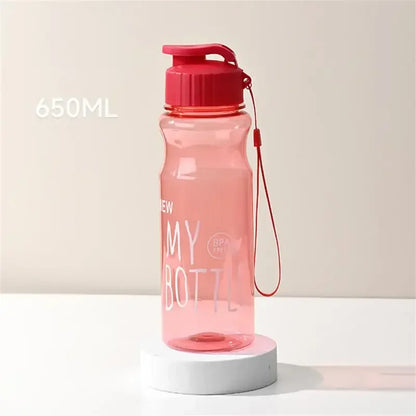 Bouteille d'eau en plastique- Transparente MULTICOLORE,Sport,  pour l'extérieur, 550ml, cadeau