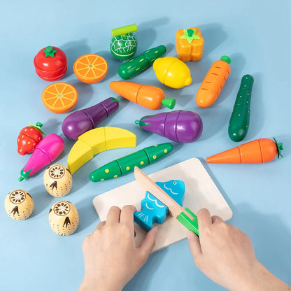 Dinette Enfant - CUISINE  en BOIS| LÉGUMES MAGNÉTIQUE à découper( vendu à l'unité)