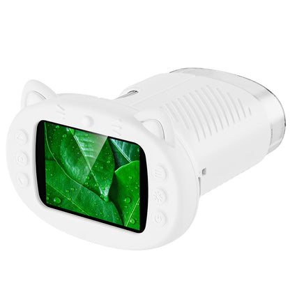 Handheld Kids Microscope Science Education Toy  2.4-Inch Screen 1000x Pocket Microscope Christmas Birthday Gift for Boys & Girls