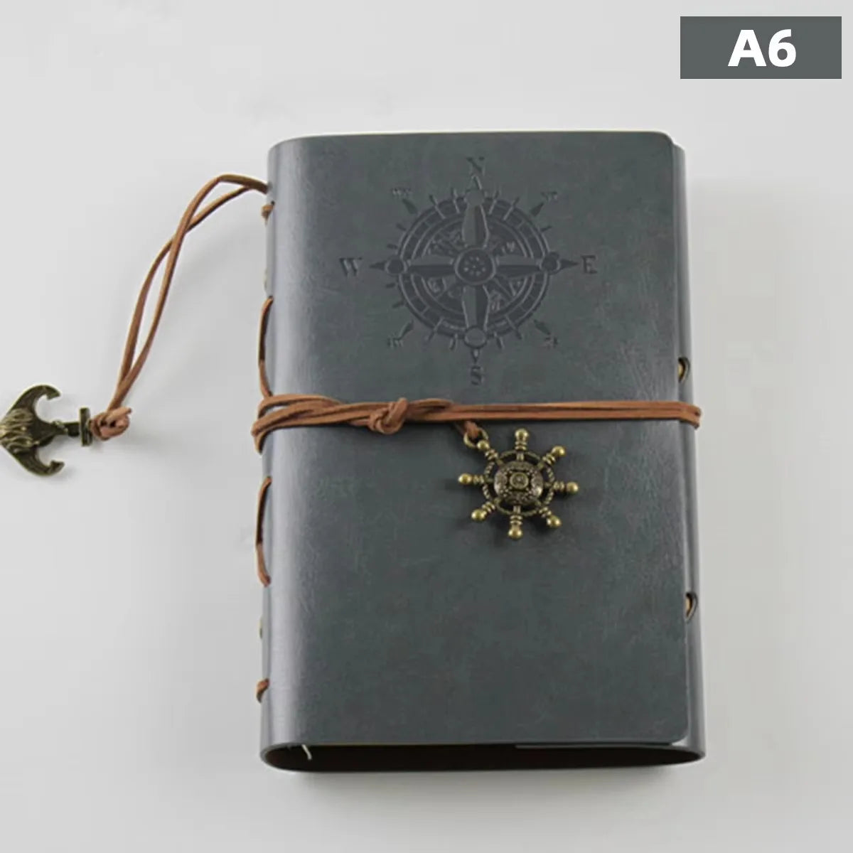 Retro Notebook Traveler Diary Leather Soft Cover Small Size 13x9cm Replaceable Kraft Paper Inner Notebooks & Notepads