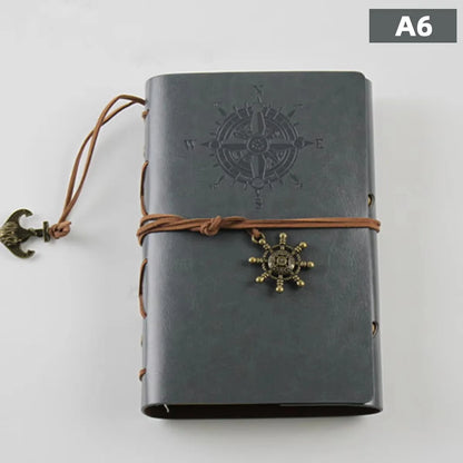 Retro Notebook Traveler Diary Leather Soft Cover Small Size 13x9cm Replaceable Kraft Paper Inner Notebooks & Notepads