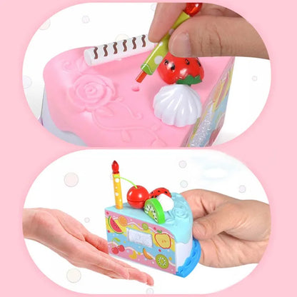 Aliments plastiques:Gâteau anniversaire à décorer ou Pizza et couteau