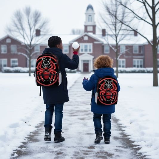  Sac à dos maternelle garçon araignée rouge 3 morceaux taille bonne de 5-11 ans