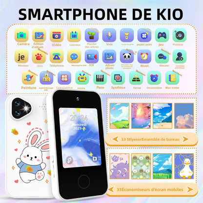 SMARTPHONE ENFANT|Jouet Éducatif sécuritaire sans Internet- Selfie-Phone™