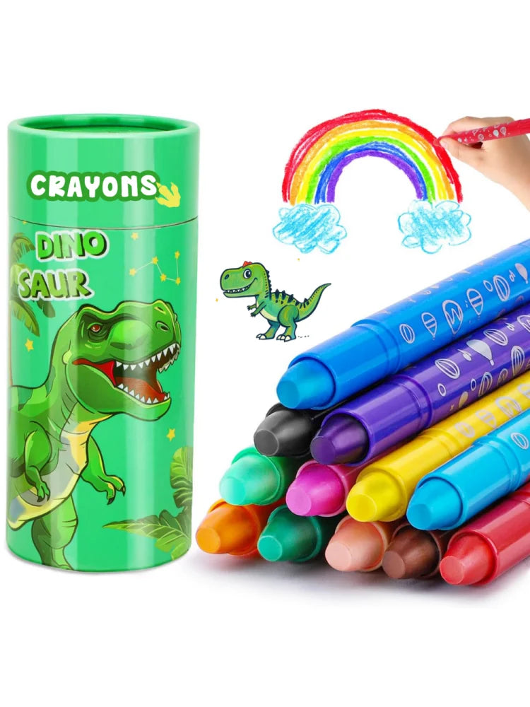 12/24 Colors Wax Crayon For Kids Washable & Erasable Twist Crayons For Toddlers Drawing Coloring Crayon Set Back To School Gifts