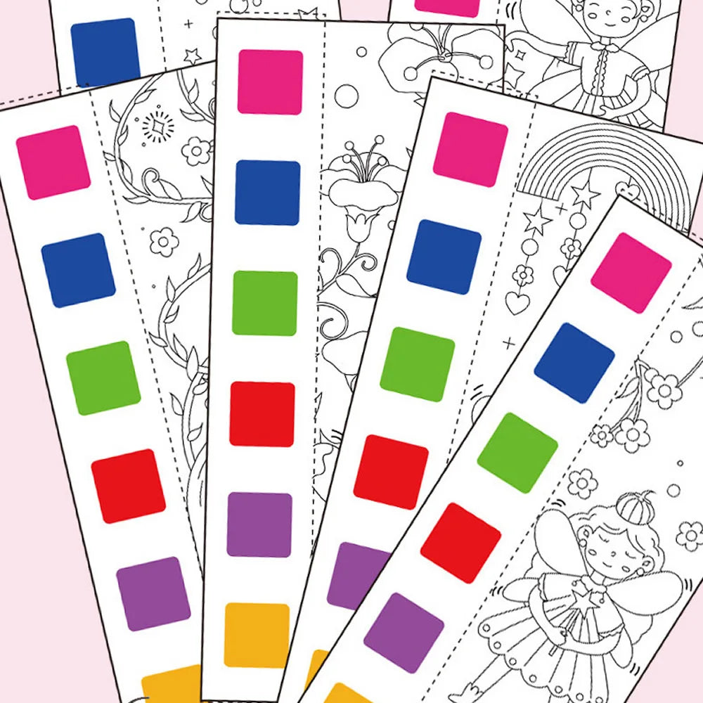CARNET D'AQUARELLE |12 pages de COLORIAGE de peinture à l'eau