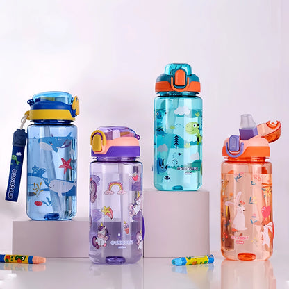 GOURDE ENFANT| Paille en sillicone, sans fuite le gourde POP™