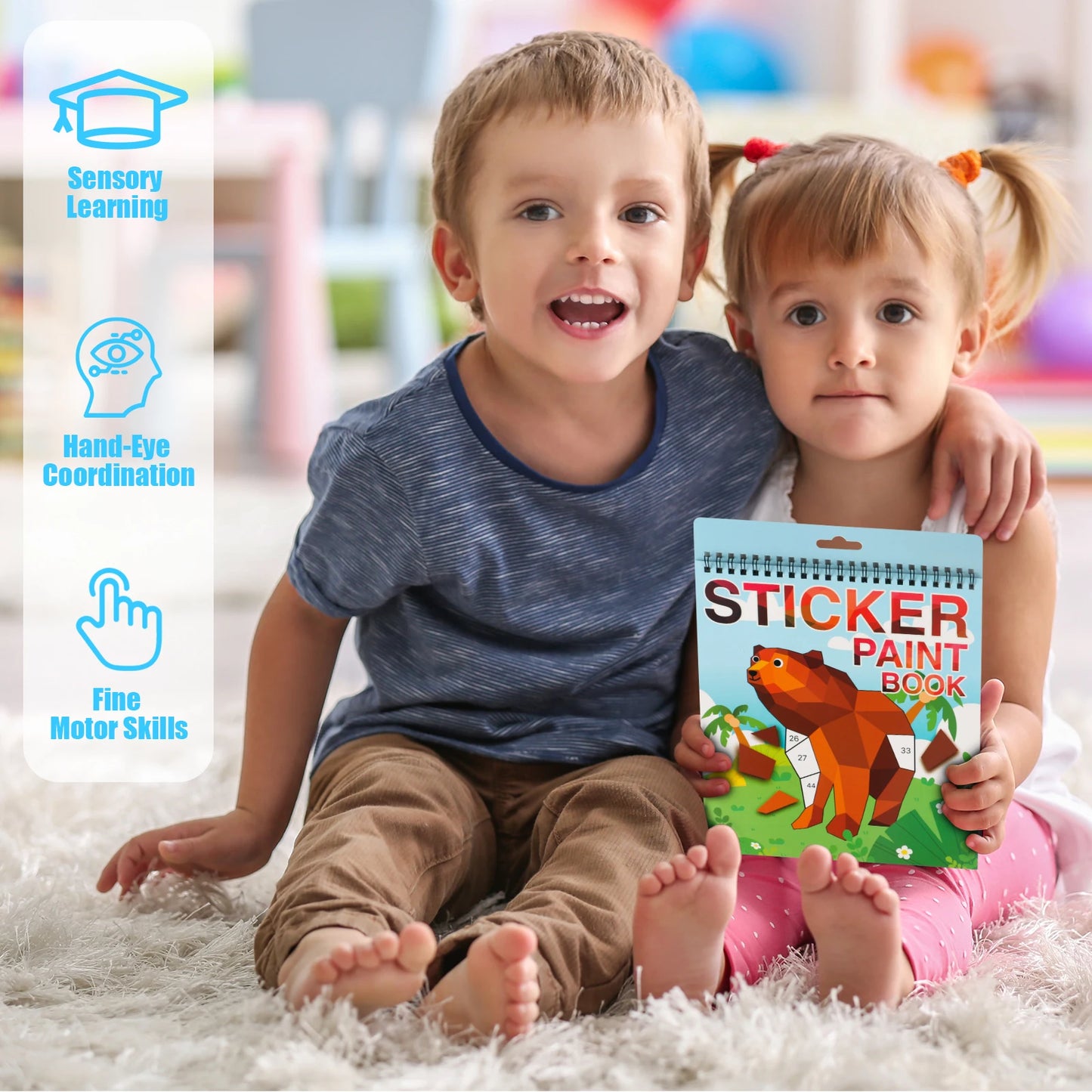 COLORIAGE MAGIQUE MATERNELLE| stickers numérotés`-Stickers-Puzzle 3-7ans