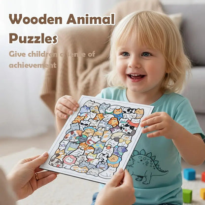 PUZZLE ENFANT 5 ANS | Puzzle 50 pièces animaux cachés MYSTÈREPuzzle™