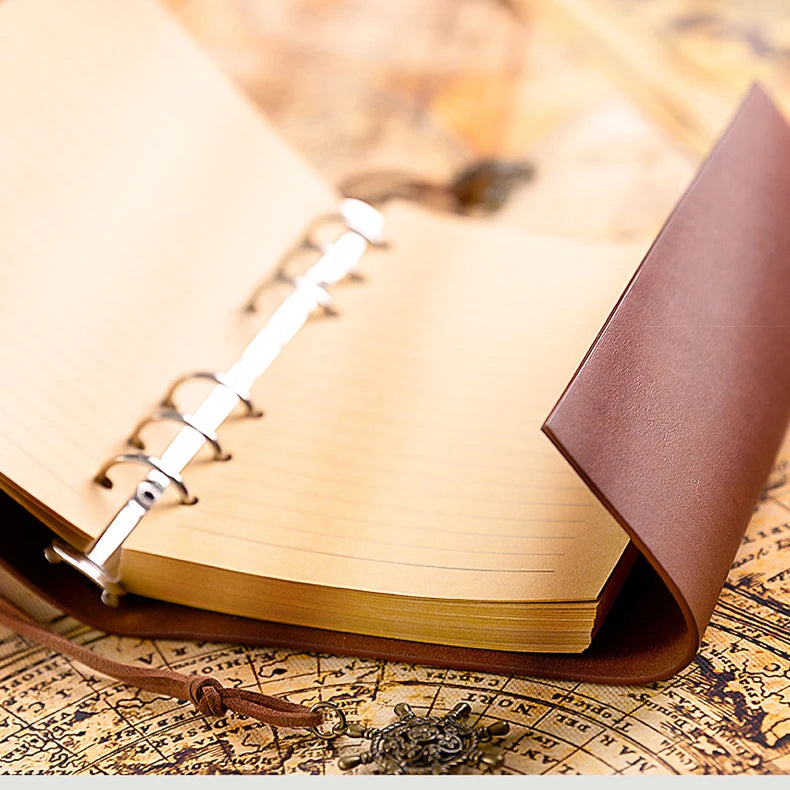 Retro Notebook Traveler Diary Leather Soft Cover Small Size 13x9cm Replaceable Kraft Paper Inner Notebooks & Notepads