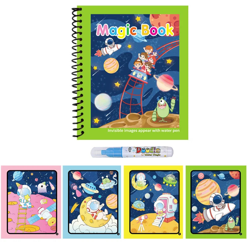 COLORIAGE MAGIQUE| Peinture Magique™ à l'eau reutilisable-Jeu Calme & autonome 2-8ans