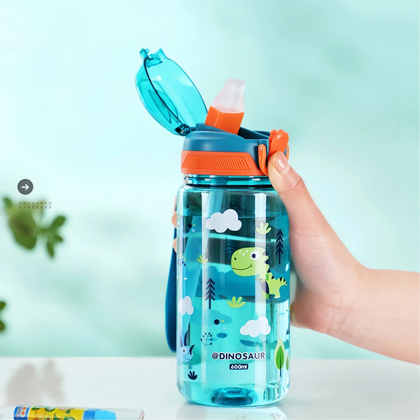 GOURDE ENFANT| Paille en sillicone, sans fuite le gourde POP™