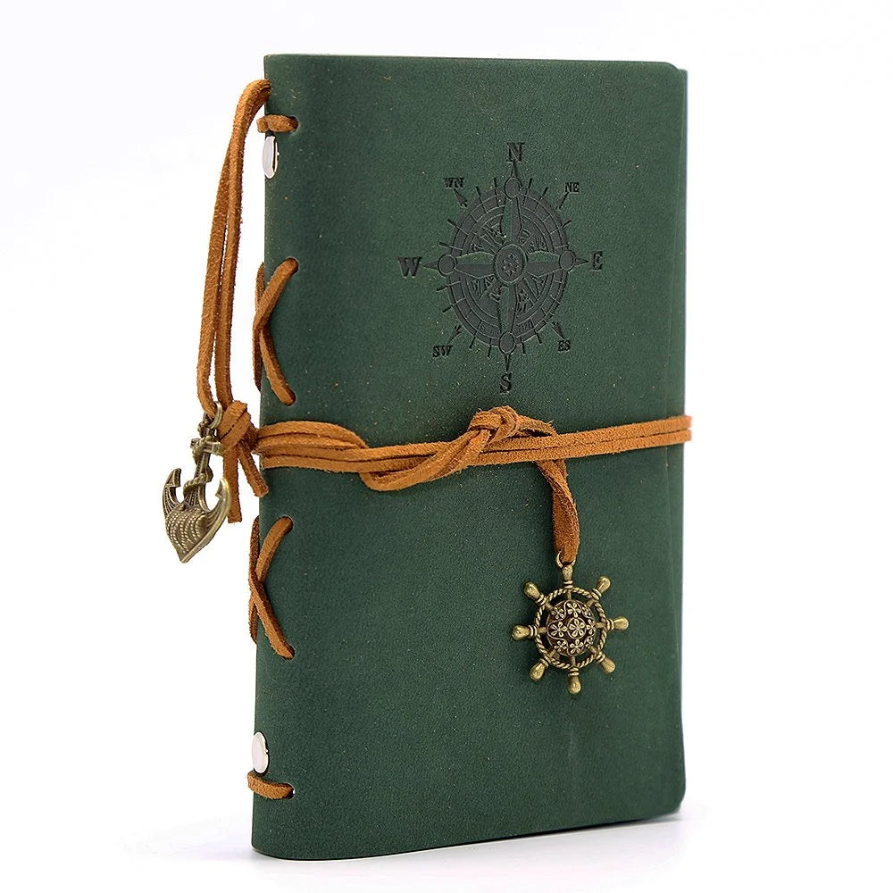 Retro Notebook Traveler Diary Leather Soft Cover Small Size 13x9cm Replaceable Kraft Paper Inner Notebooks & Notepads