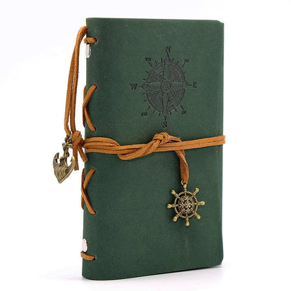 Retro Notebook Traveler Diary Leather Soft Cover Small Size 13x9cm Replaceable Kraft Paper Inner Notebooks & Notepads