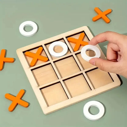 Jeu de TIC-TAC-TOE Montessori en Bois pour Enfant