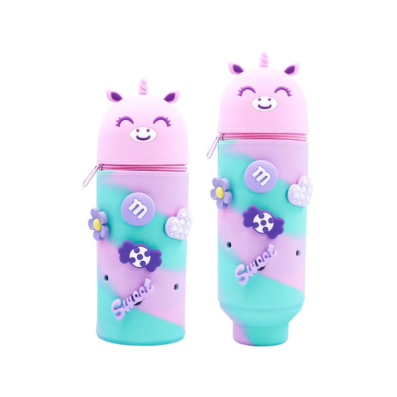 Animal standing pencil case, pen holder suitable for students, school, office, back-to-school gifts