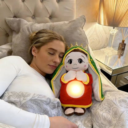 Maria Children Music Soothing Breathing Doll Jesus Plush Toys Sleep Companion Toy Sound and Light Dolls Christmas Birthday Gift