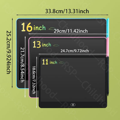 TABLETTE D'ÉCRITURE | Ardoise Magique LCD Griffonneuse™ Ecologique #11-13-16