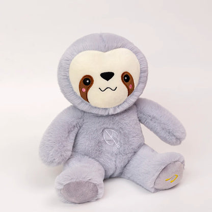 Kawaii Soothing Sloth Plush Doll Breathing Bear Toy Kids Soothing Music Baby Sleeping Companion Sound and Light Doll Toy
