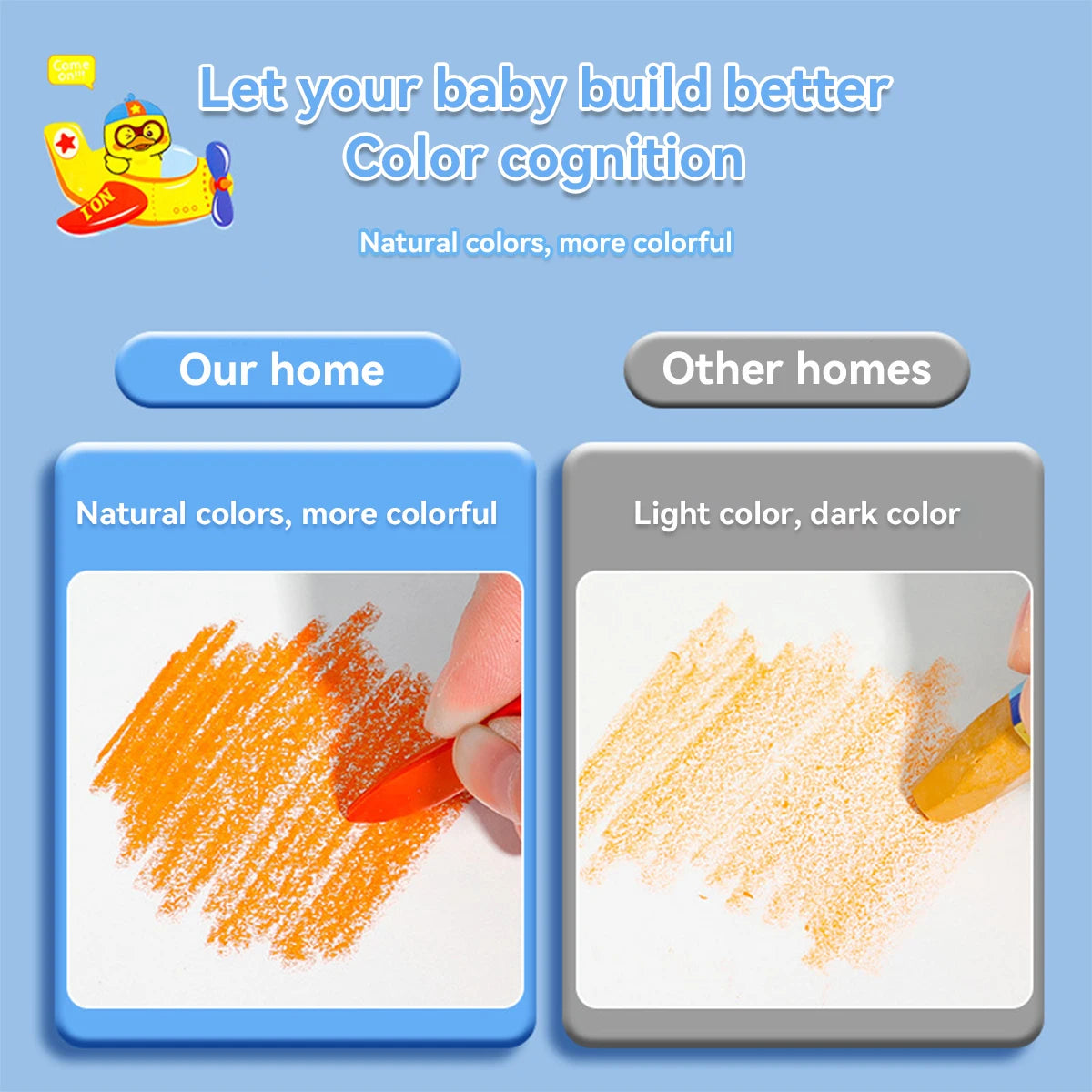 CRAYON DE COULEUR GRAS| Crayons de cire Triangulaire Effaçables:  Bec de Canard™