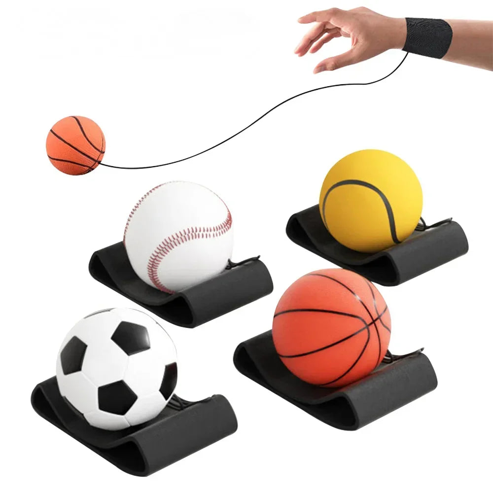 4 Super Balles d'entraînement: Yoyo-Balle™- attachée au poignet, elle revient toujours