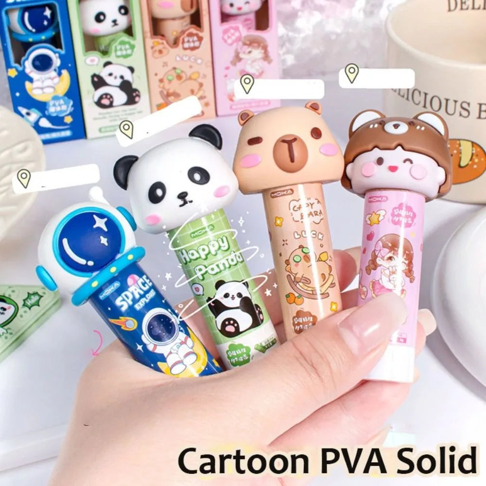 1PCS Kawaii Cartoon Capybara Solid Glue DIY PVA Glue Stick Stationery Supplies Super Strong Adhesives School Office
