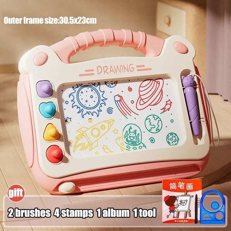 Children Cartoon Drawing Board Baby Puzzle Magnetic Writing Board Toy Graffiti Magnetic Drawing Board Montessori Toy for Kids
