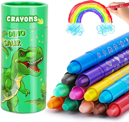 12/24 Colors Wax Crayon For Kids Washable & Erasable Twist Crayons For Toddlers Drawing Coloring Crayon Set Back To School Gifts