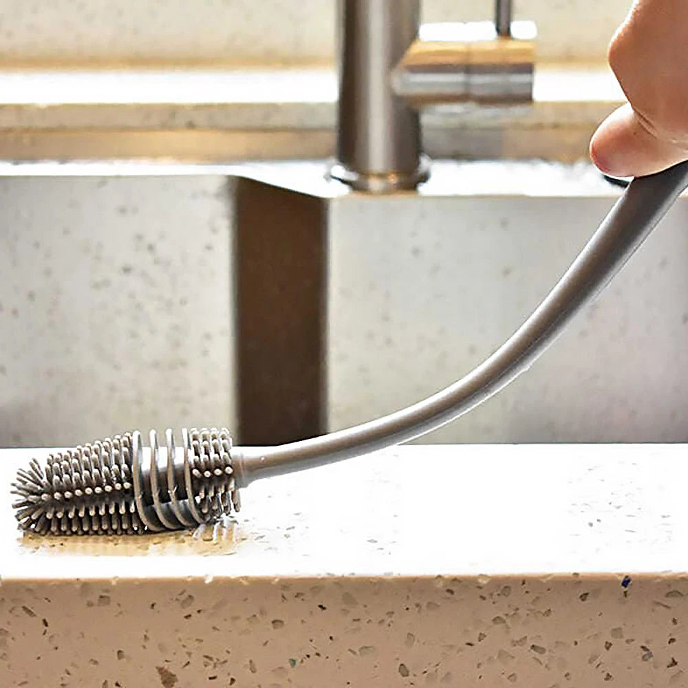 Brosse à bouteilles en Silicone,ou Brosse amovible votre choix