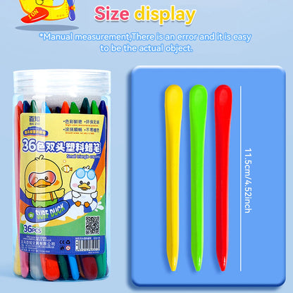 CRAYON DE COULEUR GRAS| Crayons de cire Triangulaire Effaçables:  Bec de Canard™