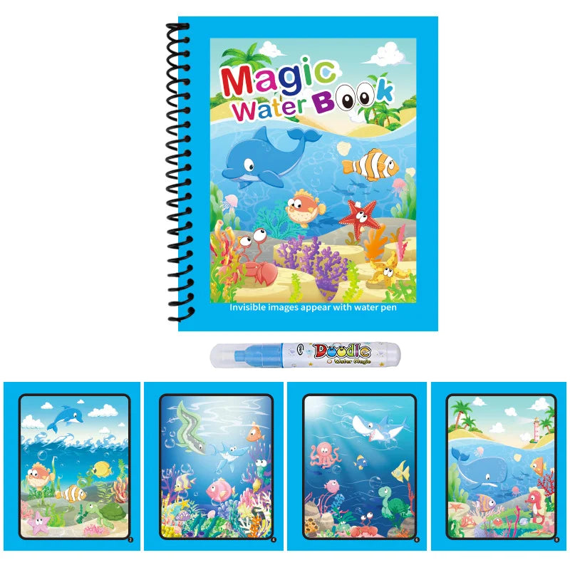 COLORIAGE MAGIQUE| Peinture Magique™ à l'eau reutilisable-Jeu Calme & autonome 2-8ans