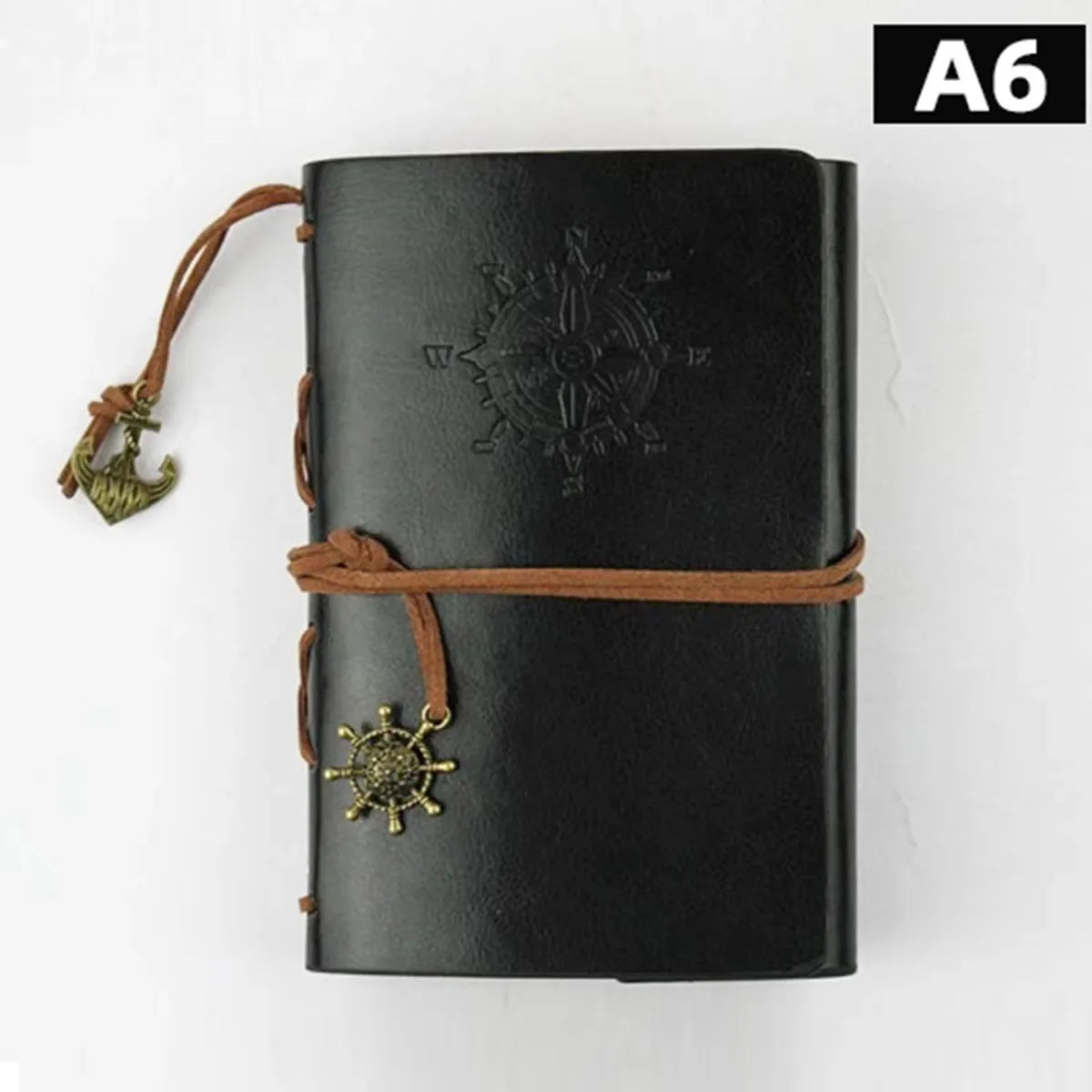 Retro Notebook Traveler Diary Leather Soft Cover Small Size 13x9cm Replaceable Kraft Paper Inner Notebooks & Notepads