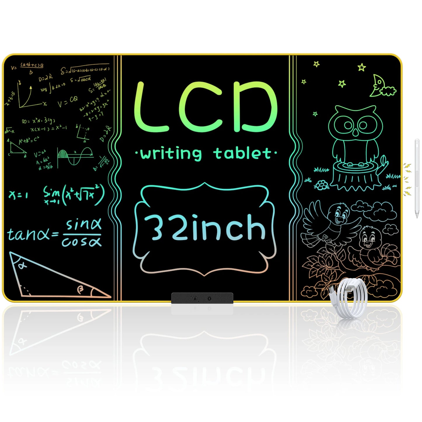 32/28/20/16 Inch Electronic Drawing Board USB Rechargeable LCD Writing Tablet Drawing Painting Educational Learning Toy for Kids