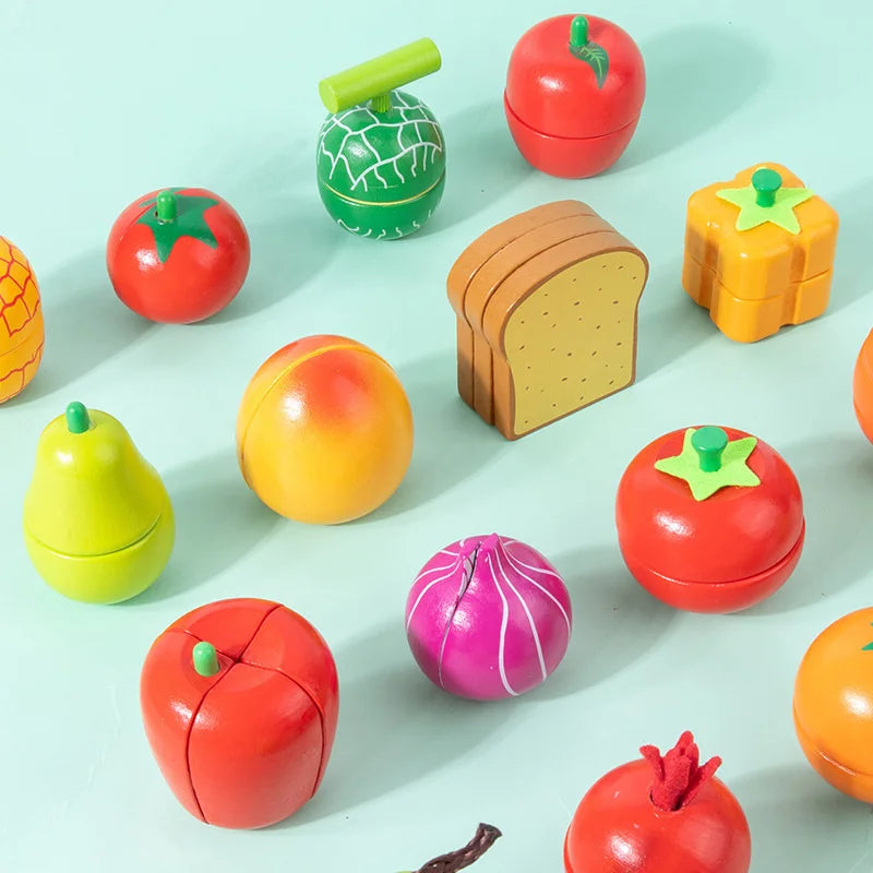 Dinette Enfant - CUISINE  en BOIS| LÉGUMES MAGNÉTIQUE à découper( vendu à l'unité)