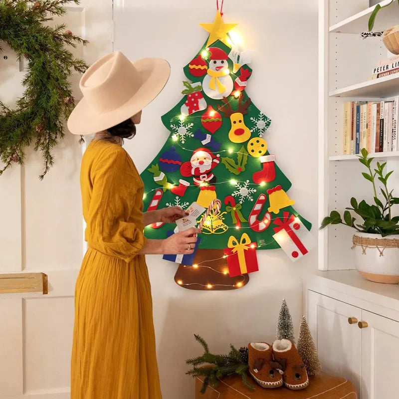 Arbre de Noël en feutrine pour bricolage enfant et décoration de noël pour la maison🎄