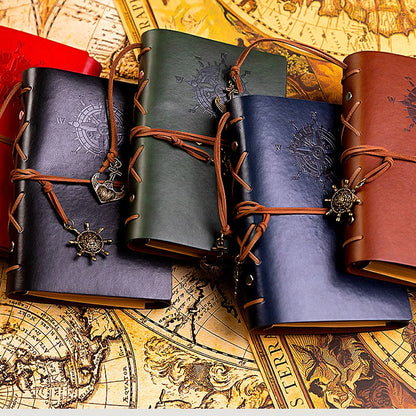 Retro Notebook Traveler Diary Leather Soft Cover Small Size 13x9cm Replaceable Kraft Paper Inner Notebooks & Notepads