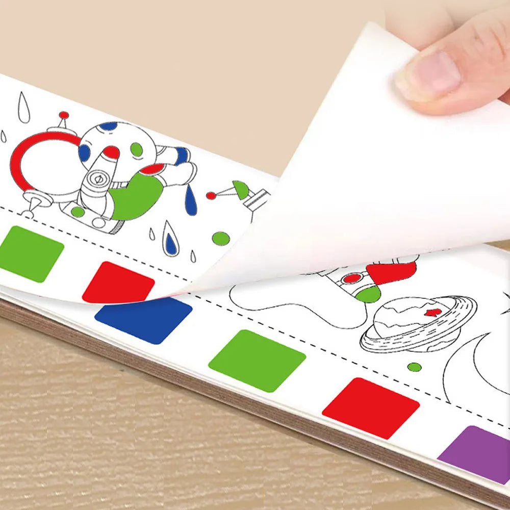 CARNET D'AQUARELLE |12 pages de COLORIAGE de peinture à l'eau
