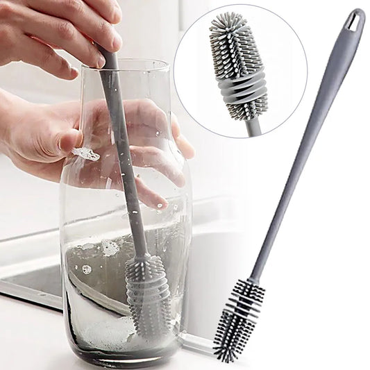Brosse à bouteilles en Silicone,ou Brosse amovible votre choix