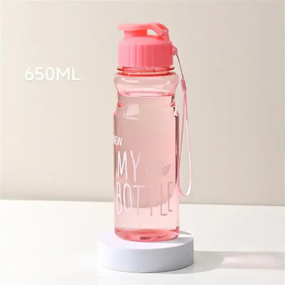 Bouteille d'eau en plastique- Transparente MULTICOLORE,Sport,  pour l'extérieur, 550ml, cadeau