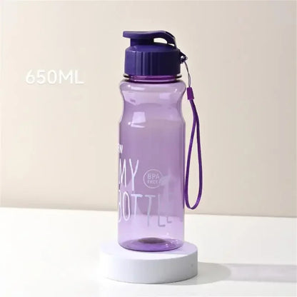 Bouteille d'eau en plastique- Transparente MULTICOLORE,Sport,  pour l'extérieur, 550ml, cadeau