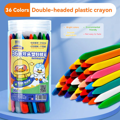 CRAYON DE COULEUR GRAS| Crayons de cire Triangulaire Effaçables:  Bec de Canard™