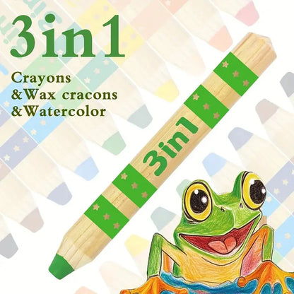 CRAYON DE COULEUR AQUARELLABLE | 3-en-1 enfants les Gribouilli™