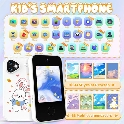 SMARTPHONE ENFANT|Jouet Éducatif sécuritaire sans Internet- Selfie-Phone™