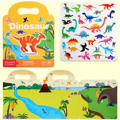 STICKER BOOK | Quiet Book créatif  autocollants réutilisables- Mes Histoires- Adhésives™ 2-5ans