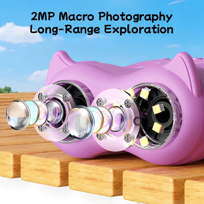 Microscope and Telescope 2 in 1 Children's Optical Educational Toys 2MP HD Camera Microscope 1000x Magnification Birthday Gifts