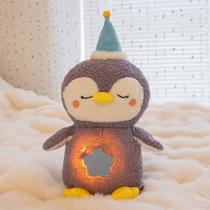 Breathing Soothing Plush Toy Glowing Light Soft Cute Stuffed Bear Bunny Plush Doll For Nap Nighttime Bedside Relaxation